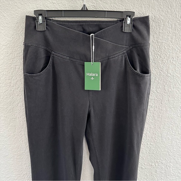 Halara Flex Denim High Rise Flare Pants Black NWT Large Tall - Picture 3 of 10